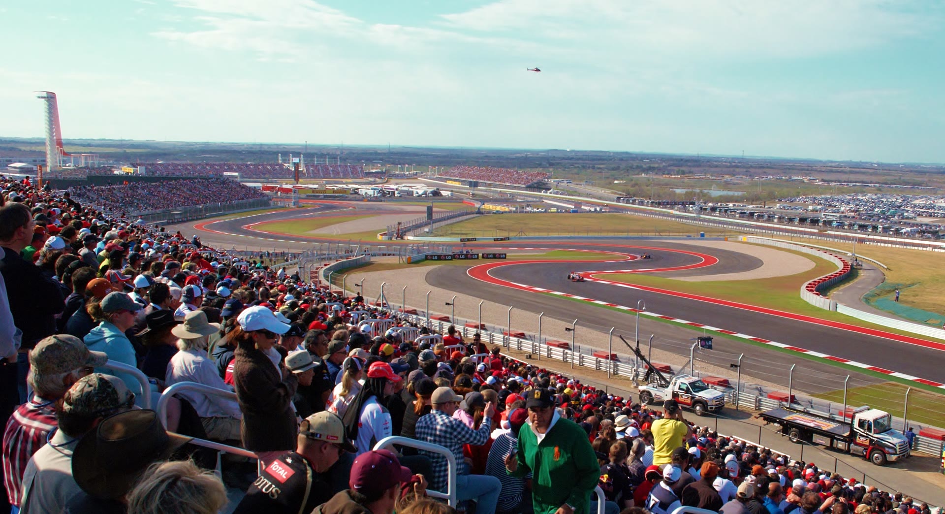Κερκίδες στη στροφή 9 του Circuit of the Americas, στον τελικό του Grand Prix ΗΠΑ στις 18 Νοεμβρίου 2012. Δεν είναι πλάνο του τριημέρου 2026.
